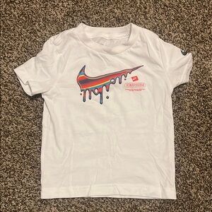 Nike Kids White T-Shirt with Colorful Logo